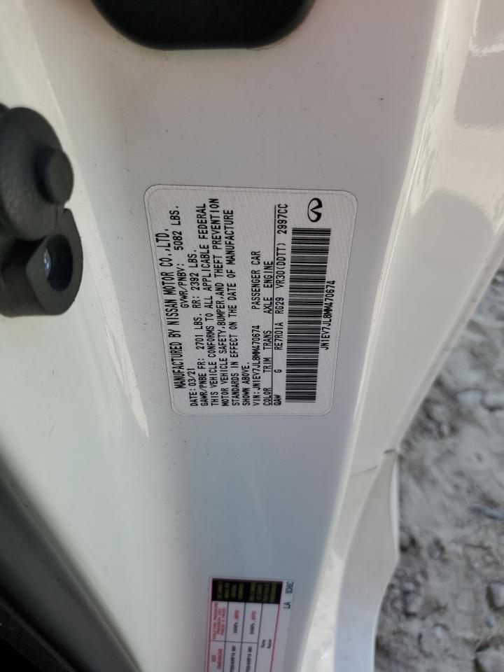 2021 Infiniti Q60 Pure VIN: JN1EV7JL8MM470674 Lot: 84830835