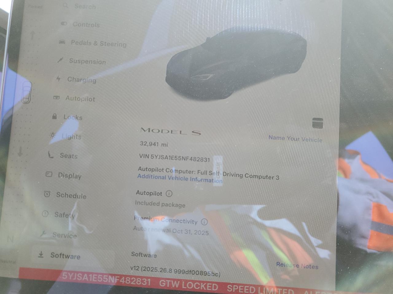 2022 Tesla Model S VIN: 5YJSA1E55NF482831 Lot: 85567515