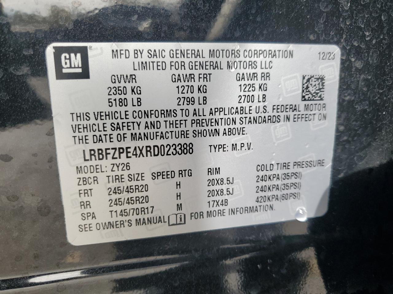 2024 Buick Envision Essence VIN: LRBFZPE4XRD023388 Lot: 90077845