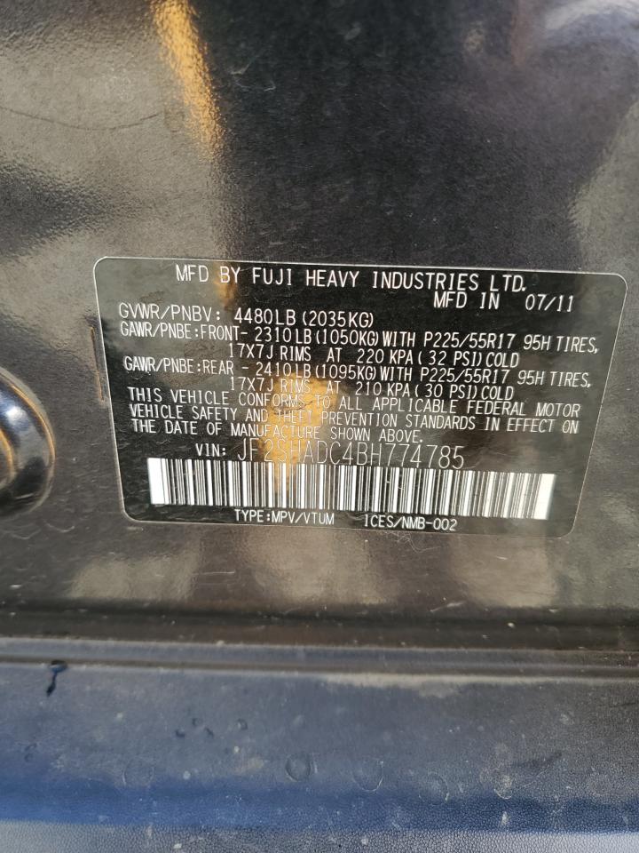 2011 Subaru Forester 2.5X Premium VIN: JF2SHADC4BH774785 Lot: 82180905