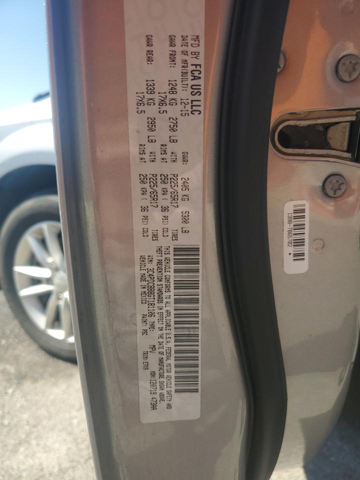 2016 Dodge Journey Sxt VIN: 3C4PDCBB8GT181106 Lot: 84631845