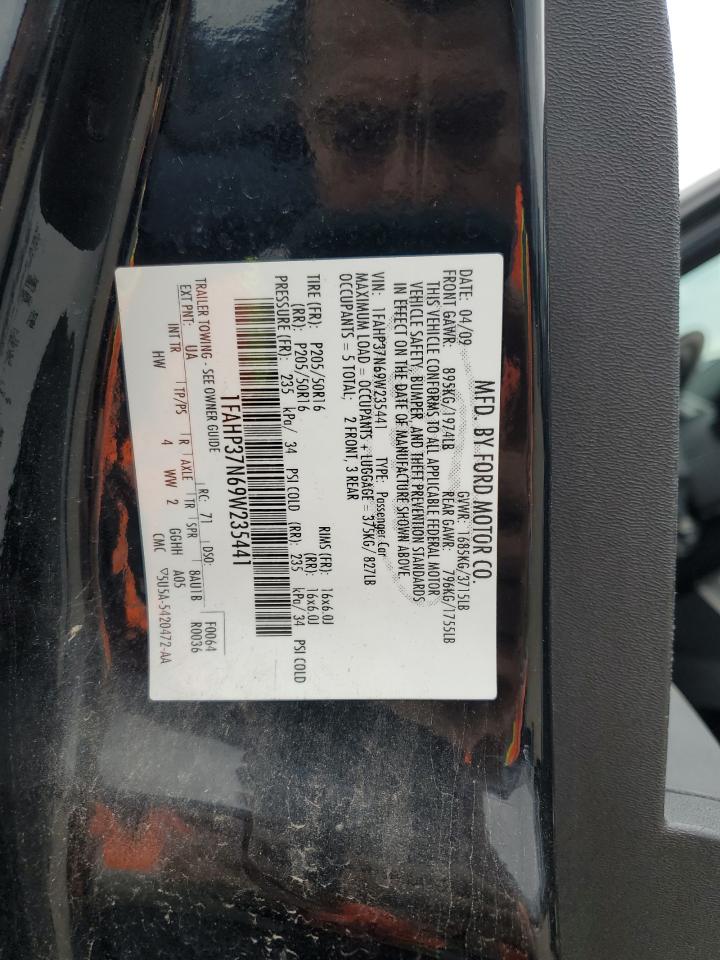 2009 Ford Focus Sel VIN: 1FAHP37N69W235441 Lot: 87101175