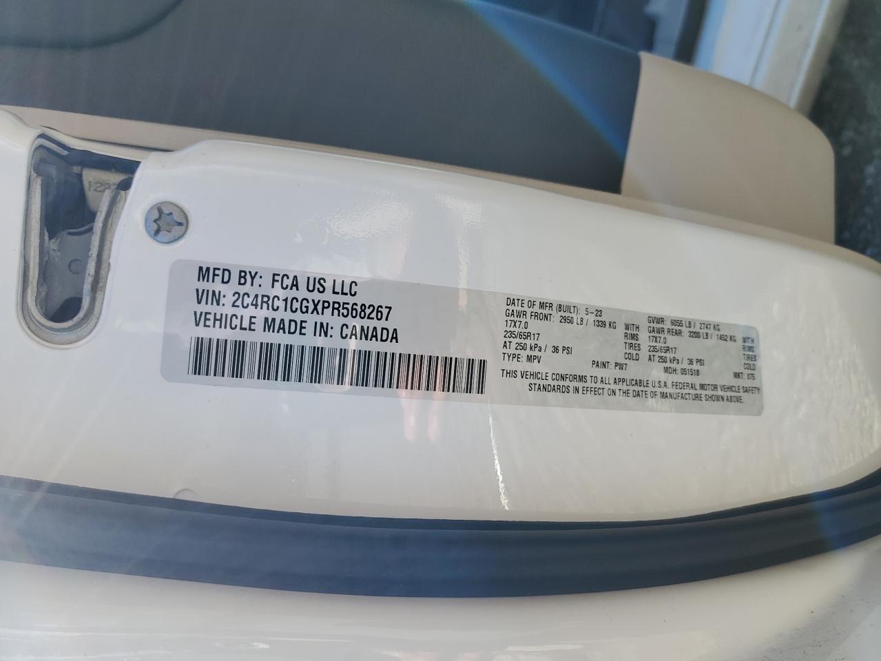 2023 Chrysler Voyager Lx VIN: 2C4RC1CGXPR568267 Lot: 81975925