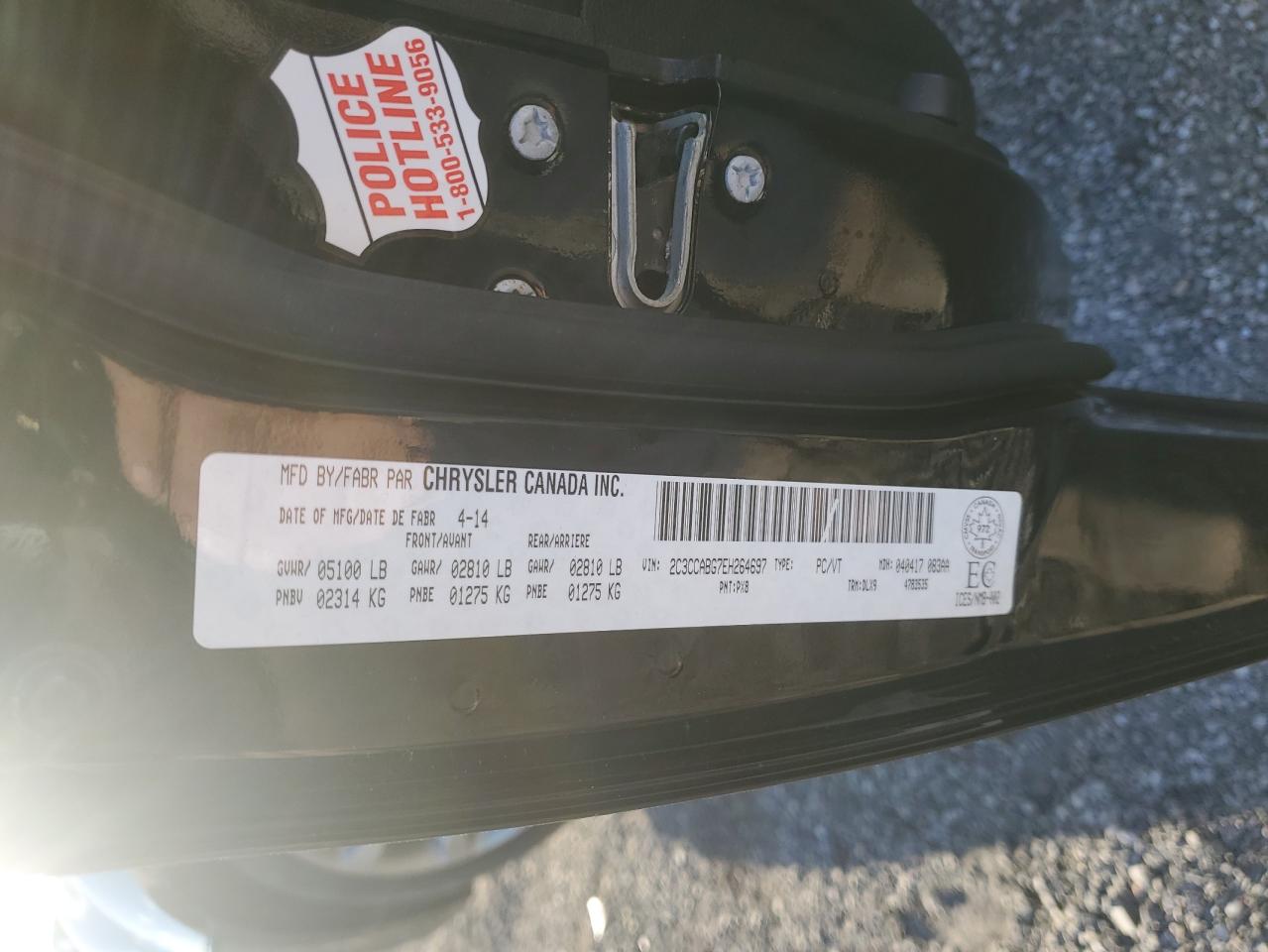 2014 Chrysler 300 S VIN: 2C3CCABG7EH264697 Lot: 80801995