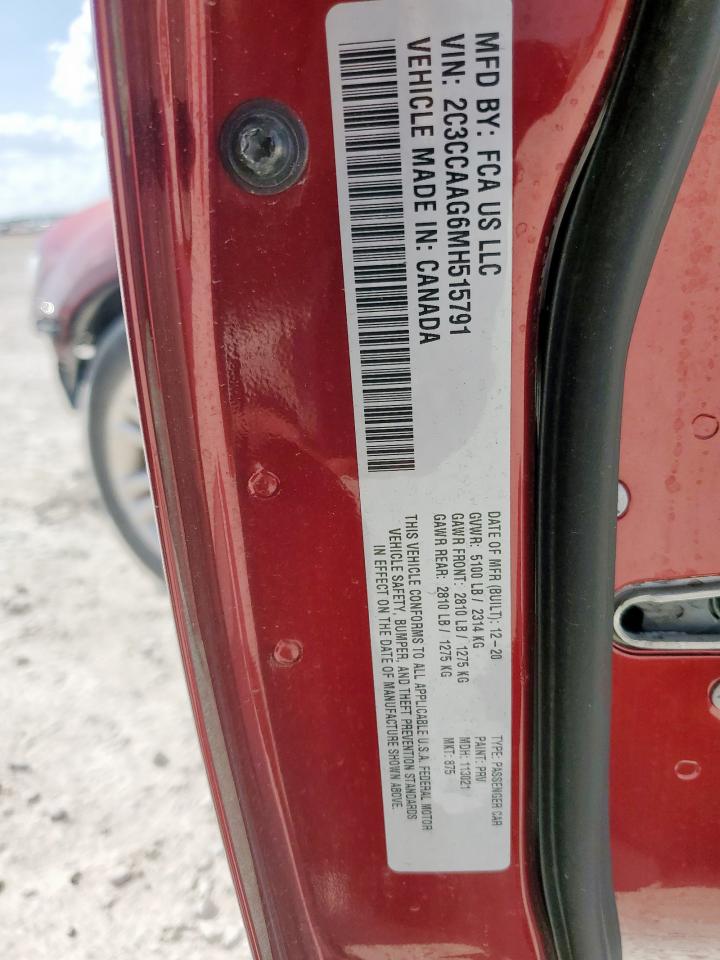 2021 Chrysler 300 Touring VIN: 2C3CCAAG6MH515791 Lot: 86187675