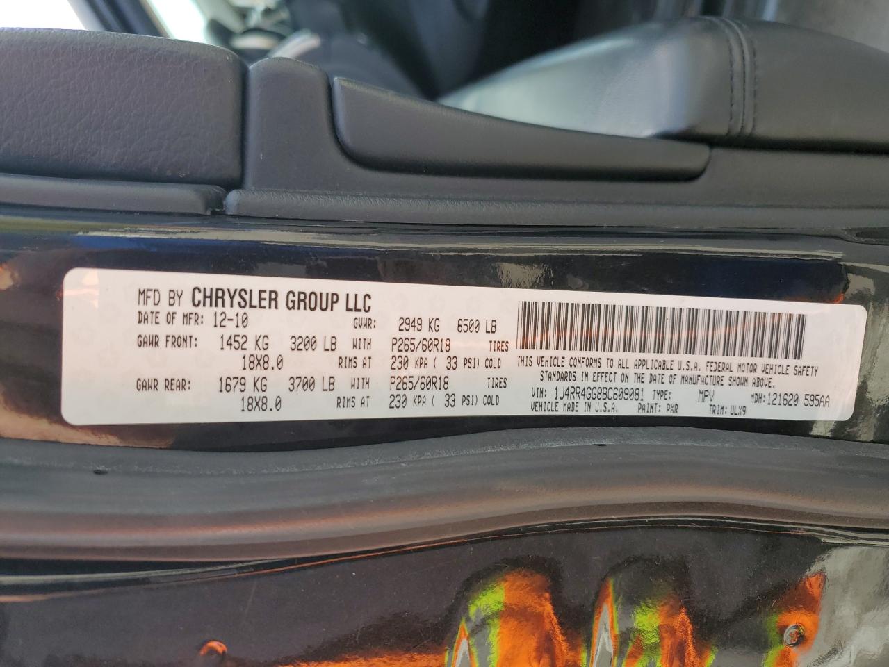 2011 Jeep Grand Cherokee Laredo VIN: 1J4RR4GG8BC609081 Lot: 82496035