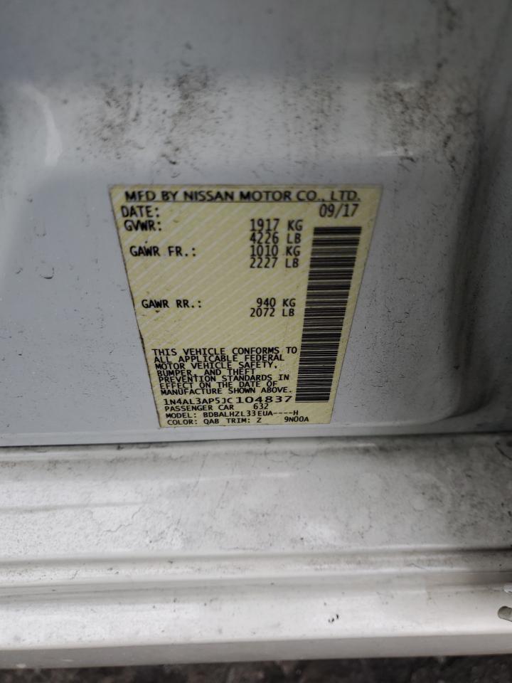 2018 Nissan Altima 2.5 VIN: 1N4AL3AP5JC104837 Lot: 82417895