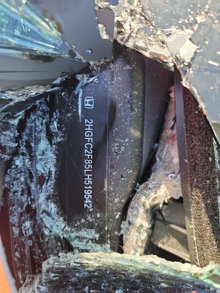 2020 Honda Civic Sport VIN: 2HGFC2F85LH519542 Lot: 82241075