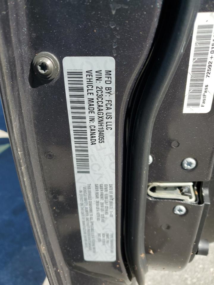 2022 Chrysler 300 Touring VIN: 2C3CCAAGXNH104055 Lot: 90545585