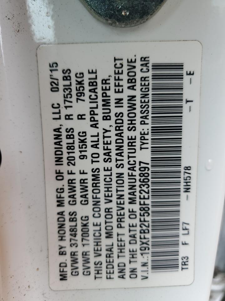 2015 Honda Civic Lx VIN: 19XFB2F58FE236897 Lot: 86216805