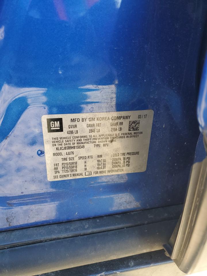 2017 Buick Encore Preferred Ii VIN: KL4CJBSB9HB158349 Lot: 82589405