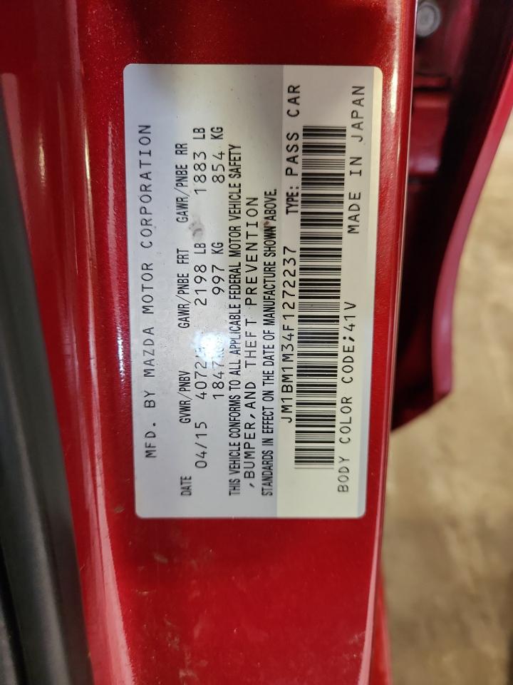 2015 Mazda 3 Grand Touring VIN: JM1BM1M34F1272237 Lot: 86775265