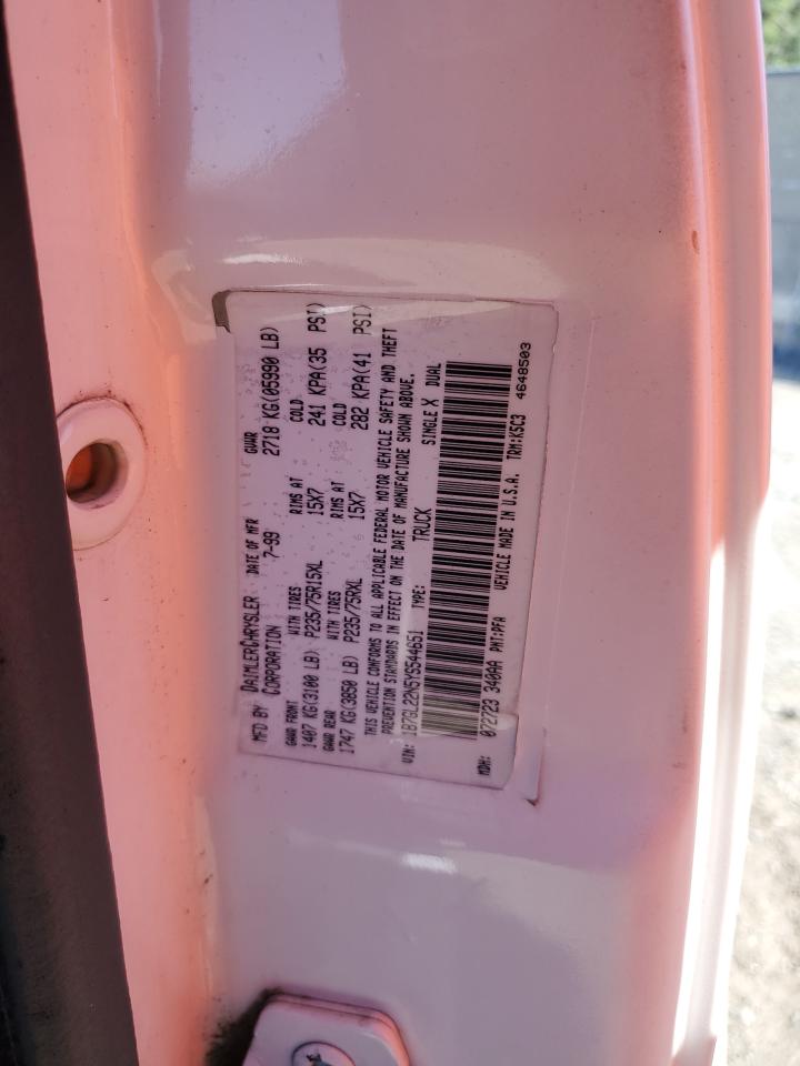 2000 Dodge Dakota VIN: 1B7GL22N5YS544651 Lot: 84993785