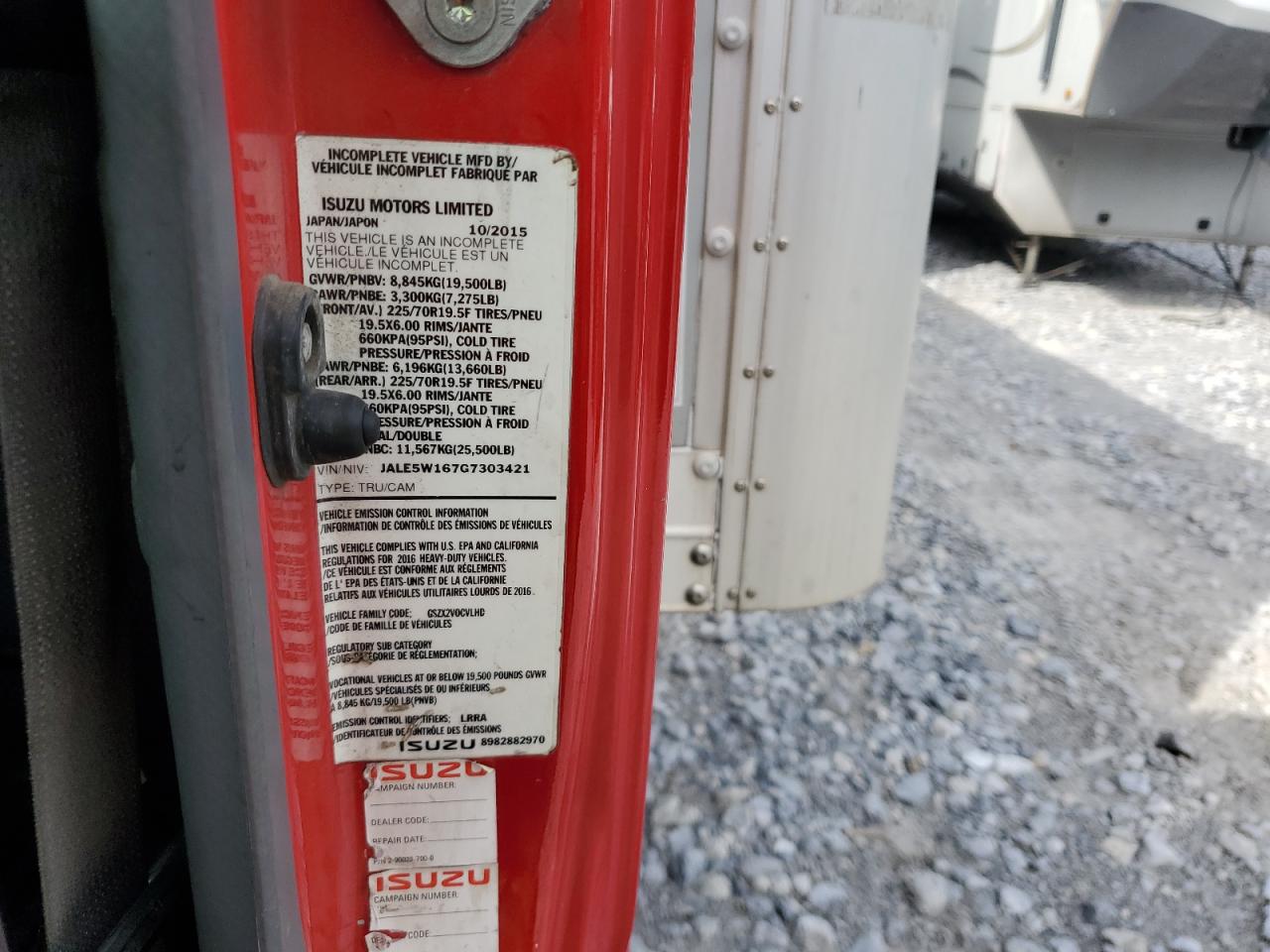 2016 Isuzu Nrr VIN: JALE5W167G7303421 Lot: 83998745