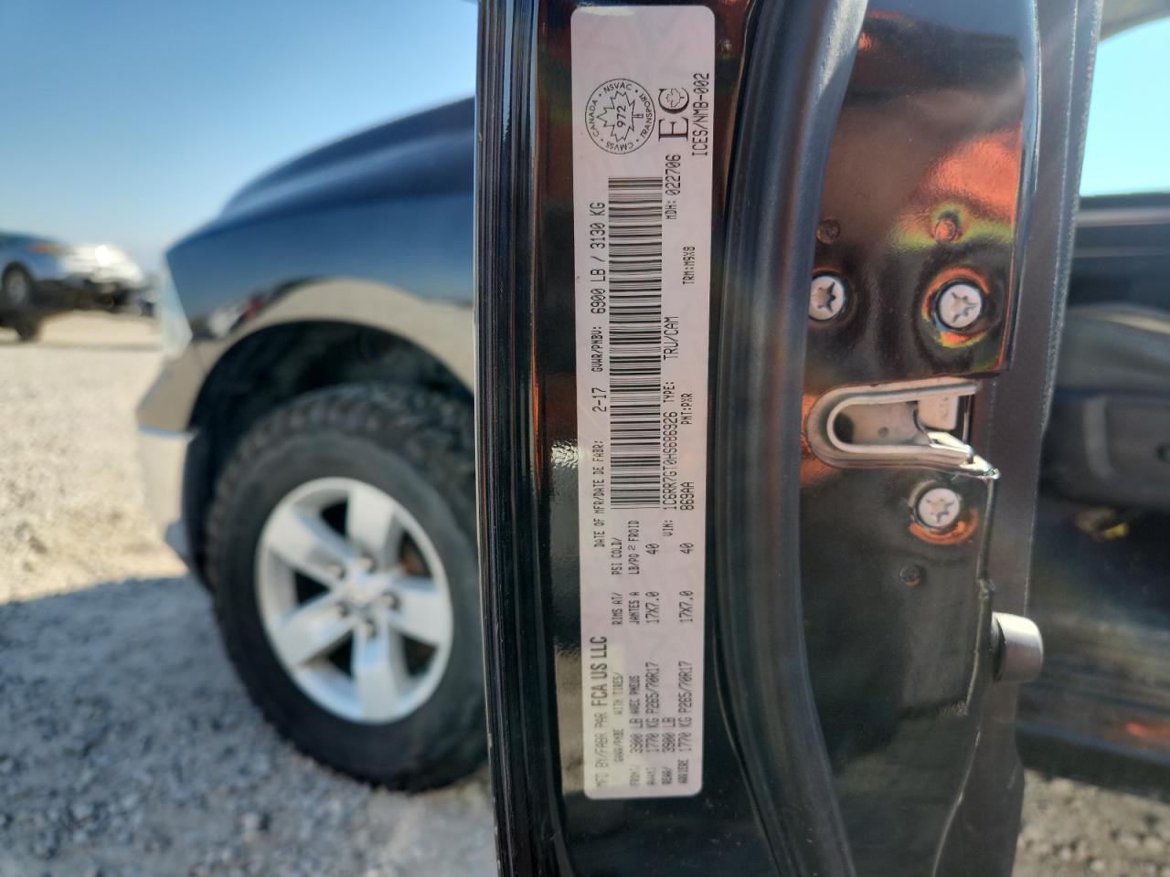 2017 Ram 1500 Slt VIN: 1C6RR7GT0HS686926 Lot: 80246195