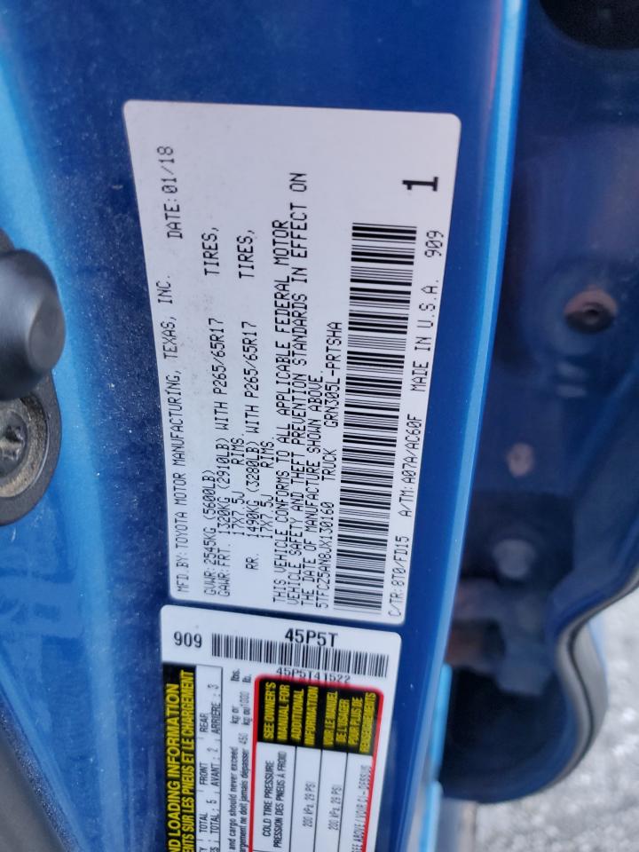 2018 Toyota Tacoma Double Cab VIN: 5TFCZ5AN8JX130160 Lot: 85728435