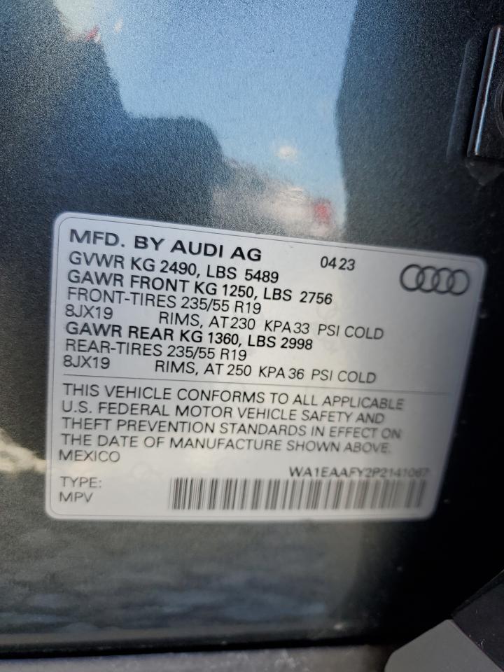 2023 Audi Q5 Premium Plus 45 VIN: WA1EAAFY2P2141067 Lot: 86707265