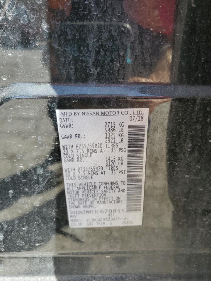 2018 Nissan Pathfinder S VIN: 5N1DR2MM2JC670855 Lot: 81969205