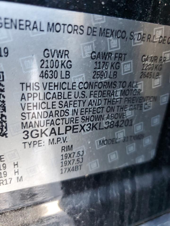2019 GMC Terrain Slt VIN: 3GKALPEX3KL384201 Lot: 90462145