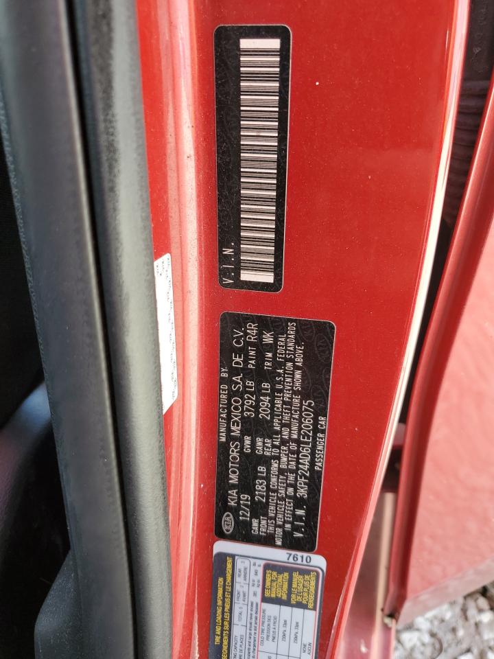 2020 Kia Forte Fe VIN: 3KPF24AD6LE206075 Lot: 89855225