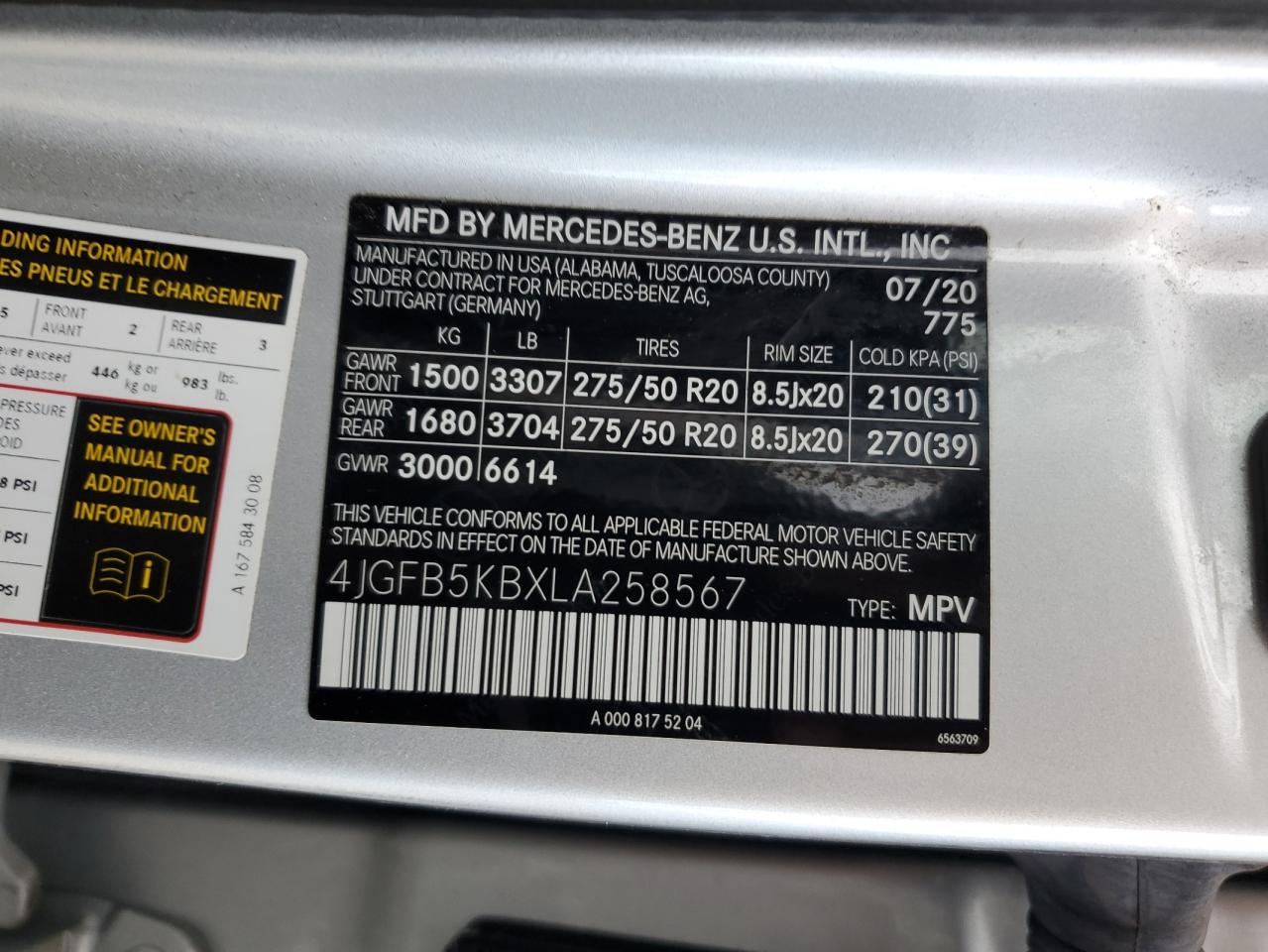 2020 Mercedes-Benz Gle 450 4Matic VIN: 4JGFB5KBXLA258567 Lot: 84434205