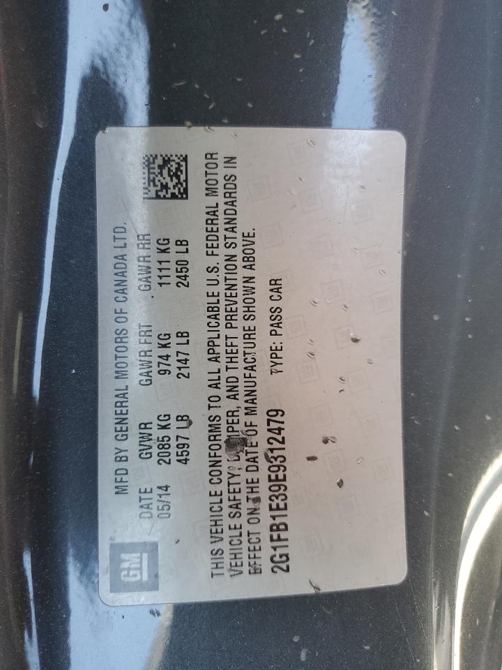 2014 Chevrolet Camaro Lt VIN: 2G1FB1E39E9312479 Lot: 84423255