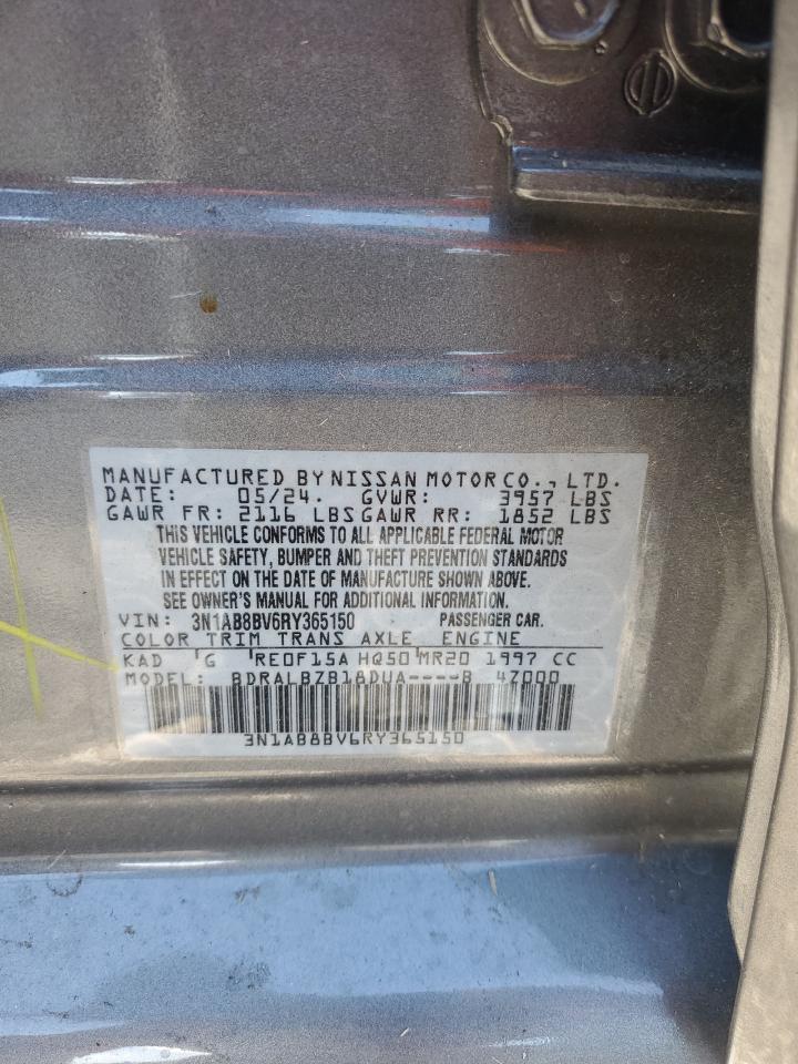 2024 Nissan Sentra S VIN: 3N1AB8BV6RY365150 Lot: 84485005