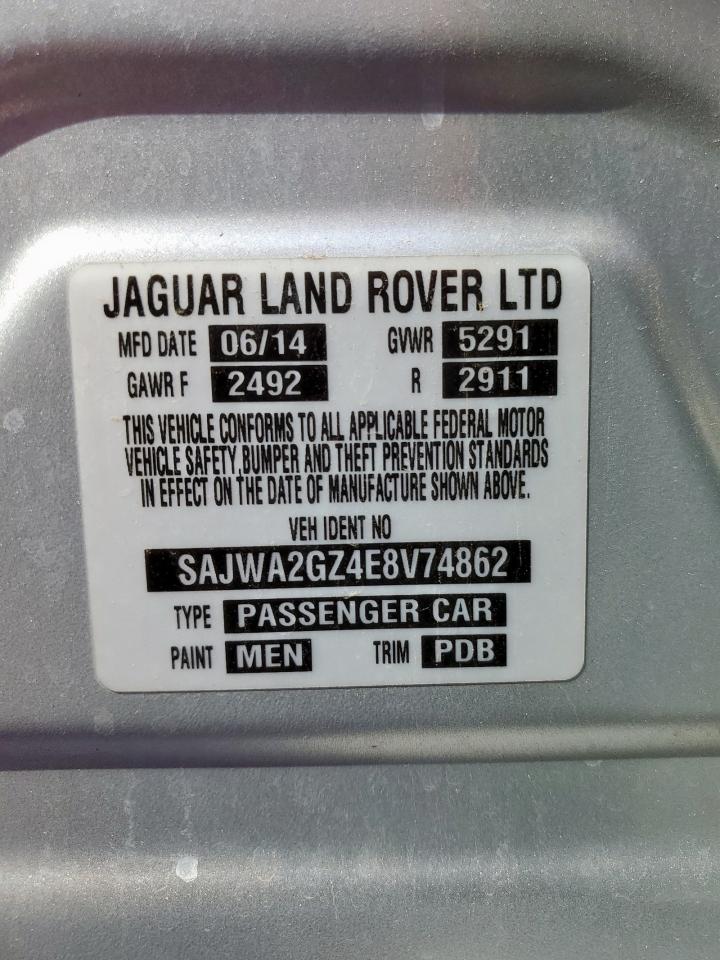 2014 Jaguar Xjl Portfolio VIN: SAJWA2GZ4E8V74862 Lot: 82401715
