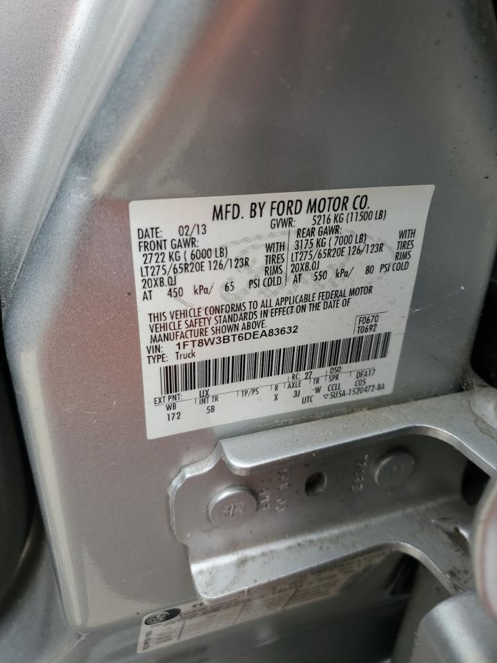 2013 Ford Super Duty F-350 VIN: 1FT8W3BT6DEA83632 Lot: 85259295
