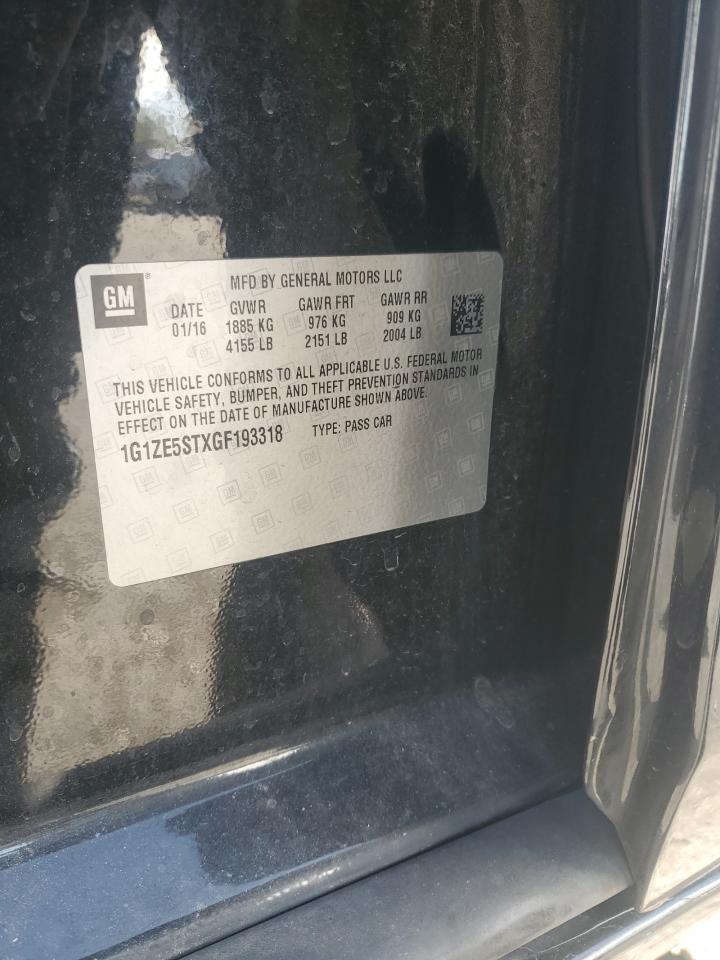 2016 Chevrolet Malibu Lt VIN: 1G1ZE5STXGF193318 Lot: 86678455