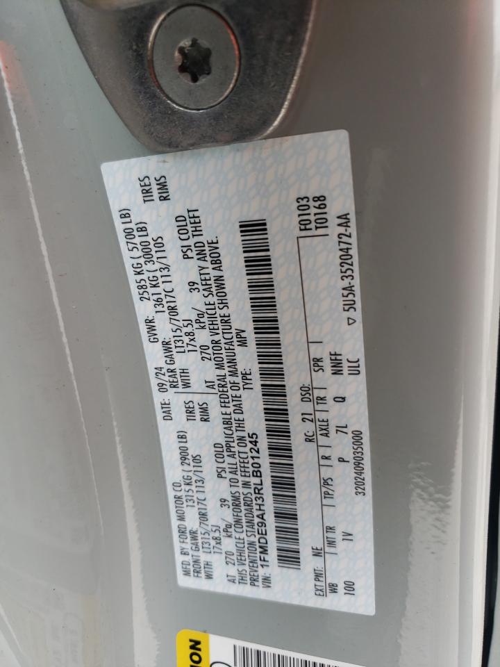 2024 Ford Bronco Badlands VIN: 1FMDE9AH3RLB01245 Lot: 84580245