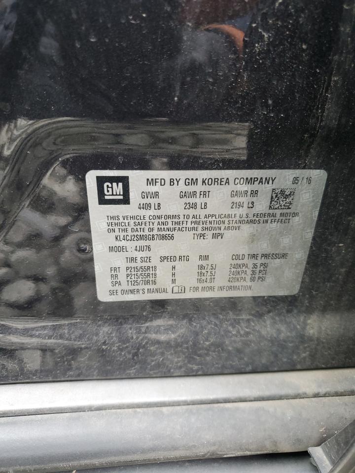 2016 Buick Encore Sport Touring VIN: KL4CJ2SM8GB708656 Lot: 90269215