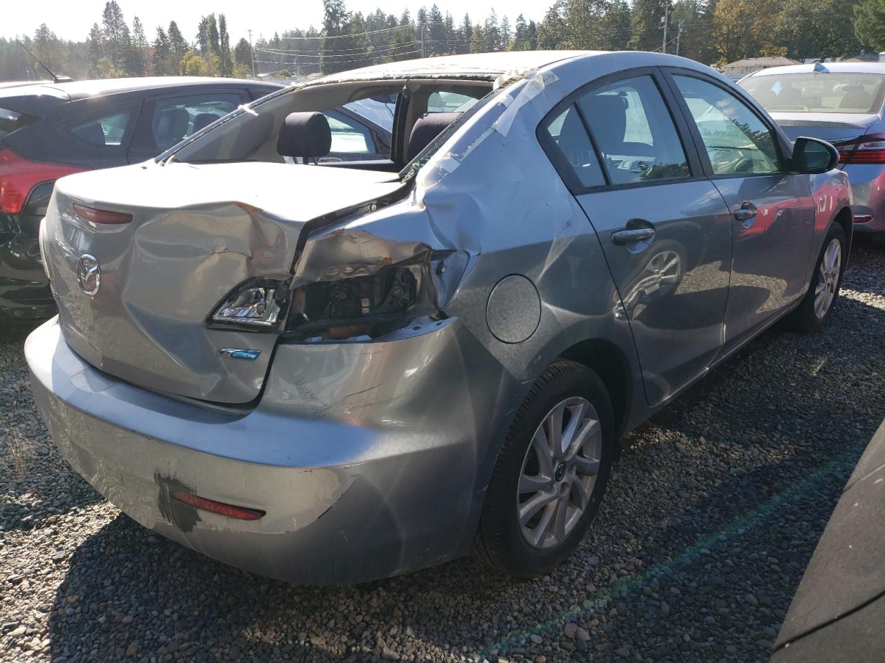 2013 Mazda 3 I silver sedan gas JM1BL1V81D1707208 photo #4