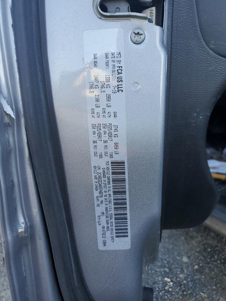 2019 Dodge Grand Caravan Gt VIN: 2C4RDGEG4KR748270 Lot: 82302835