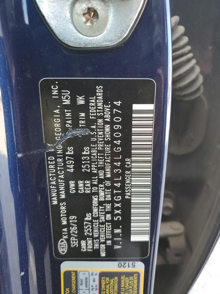 2020 Kia Optima Lx VIN: 5XXGT4L34LG409074 Lot: 85120545