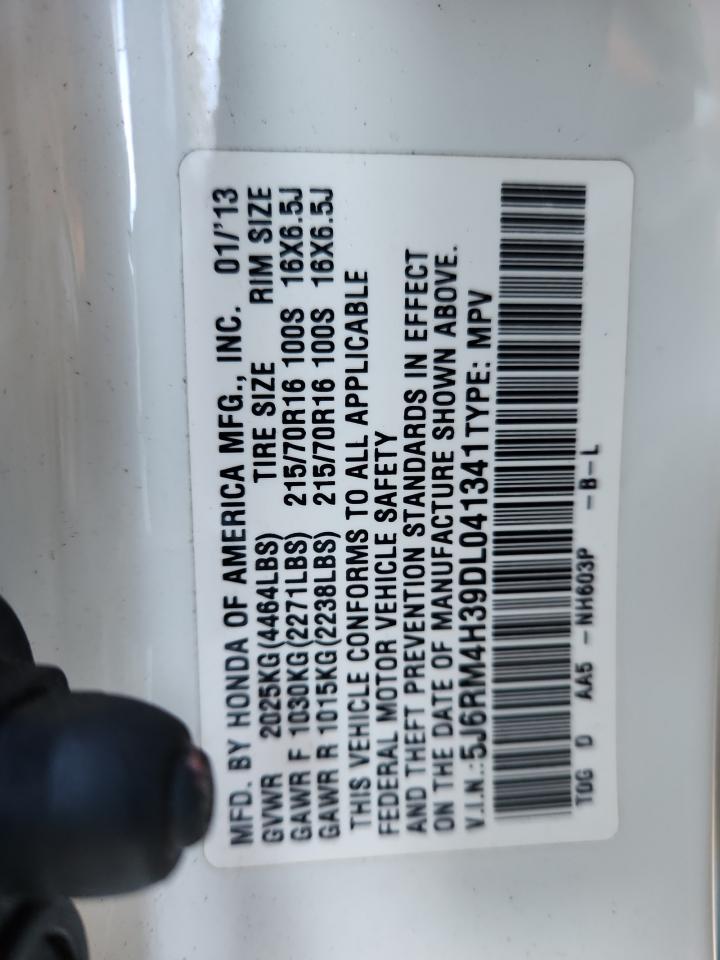 2013 Honda Cr-V Lx VIN: 5J6RM4H39DL041341 Lot: 90409615