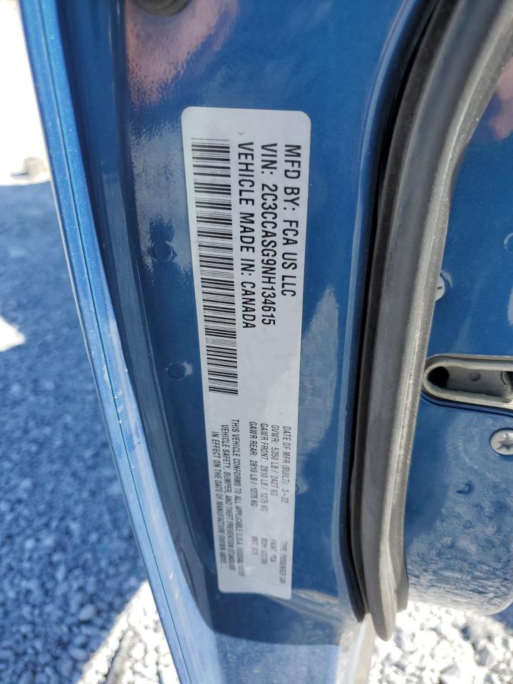 2022 Chrysler 300 Touring L VIN: 2C3CCASG9NH134615 Lot: 89510355