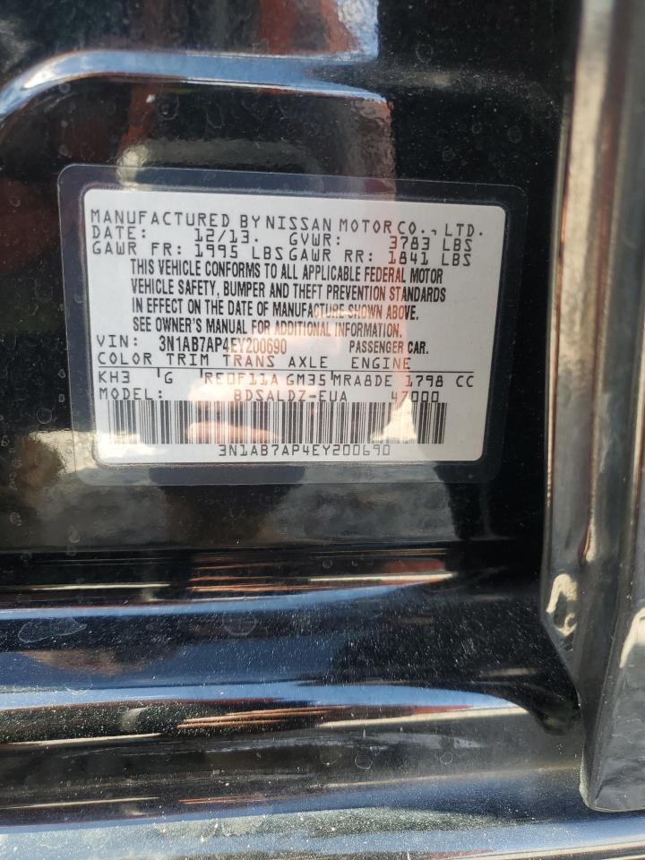 2014 Nissan Sentra S VIN: 3N1AB7AP4EY200690 Lot: 90855765