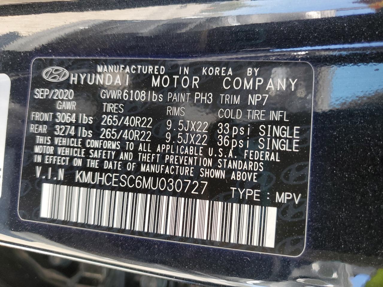 2021 Genesis Gv80 Base VIN: KMUHCESC6MU030727 Lot: 86684795