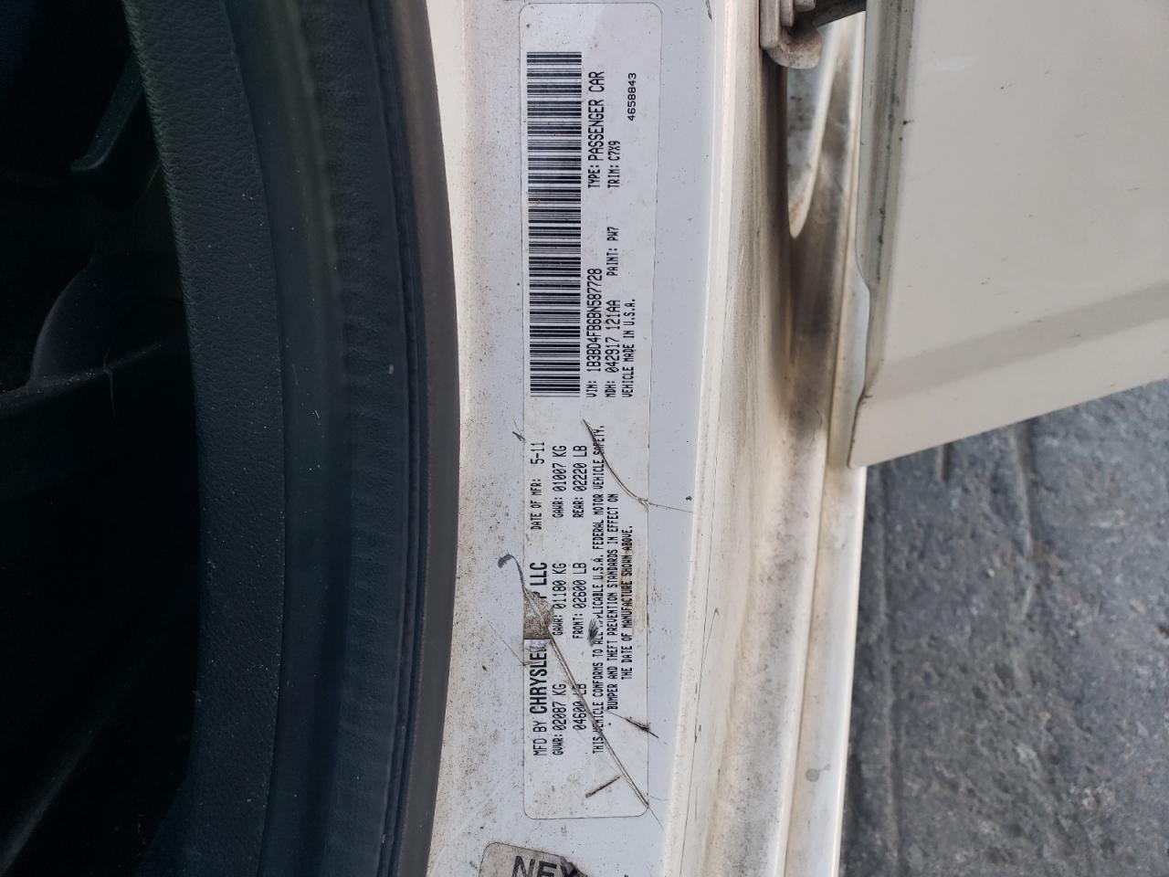 2011 Dodge Avenger Express VIN: 1B3BD4FB6BN587728 Lot: 82235965