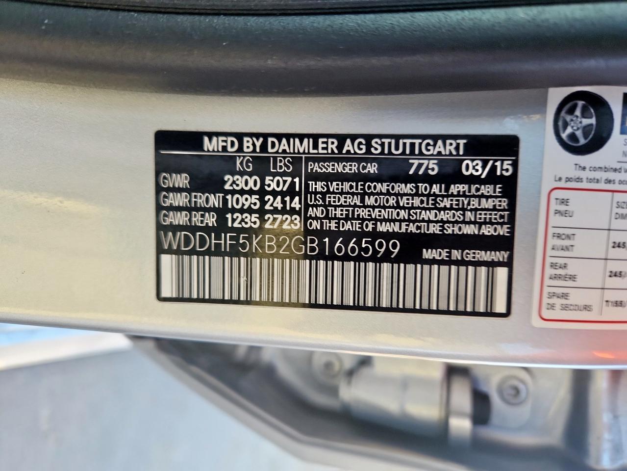 2016 Mercedes-Benz E 350 VIN: WDDHF5KB2GB166599 Lot: 84303425