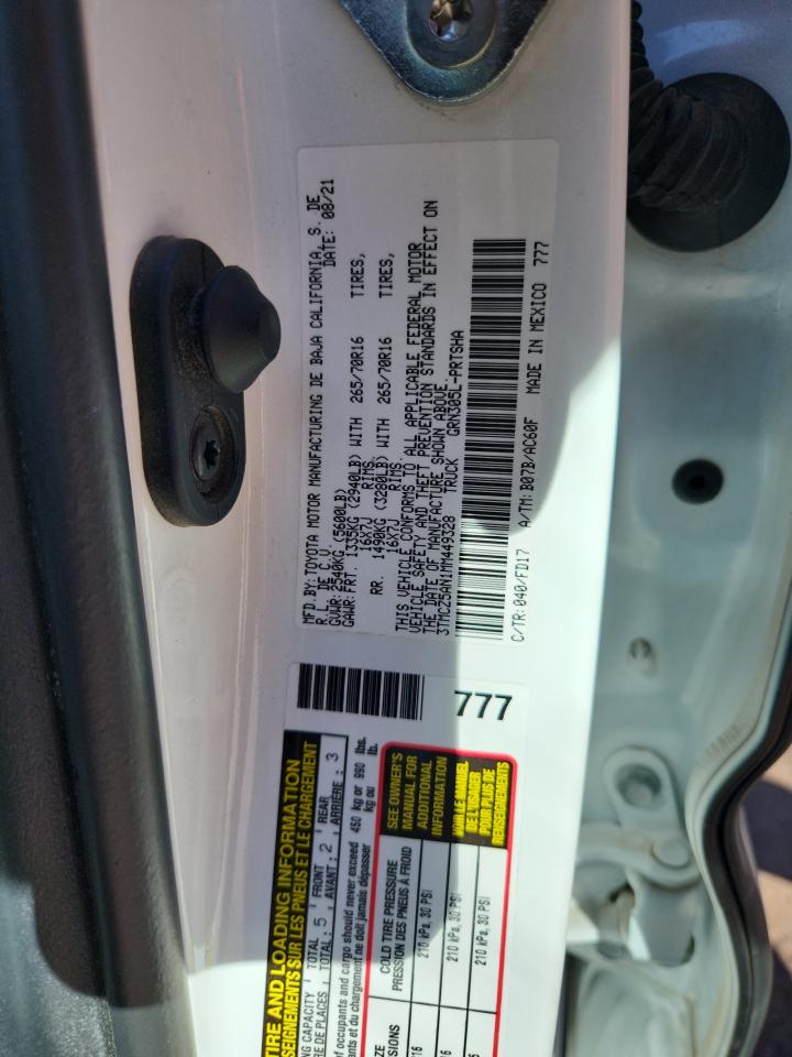 2021 Toyota Tacoma Double Cab VIN: 3TMCZ5AN1MM449328 Lot: 85284615