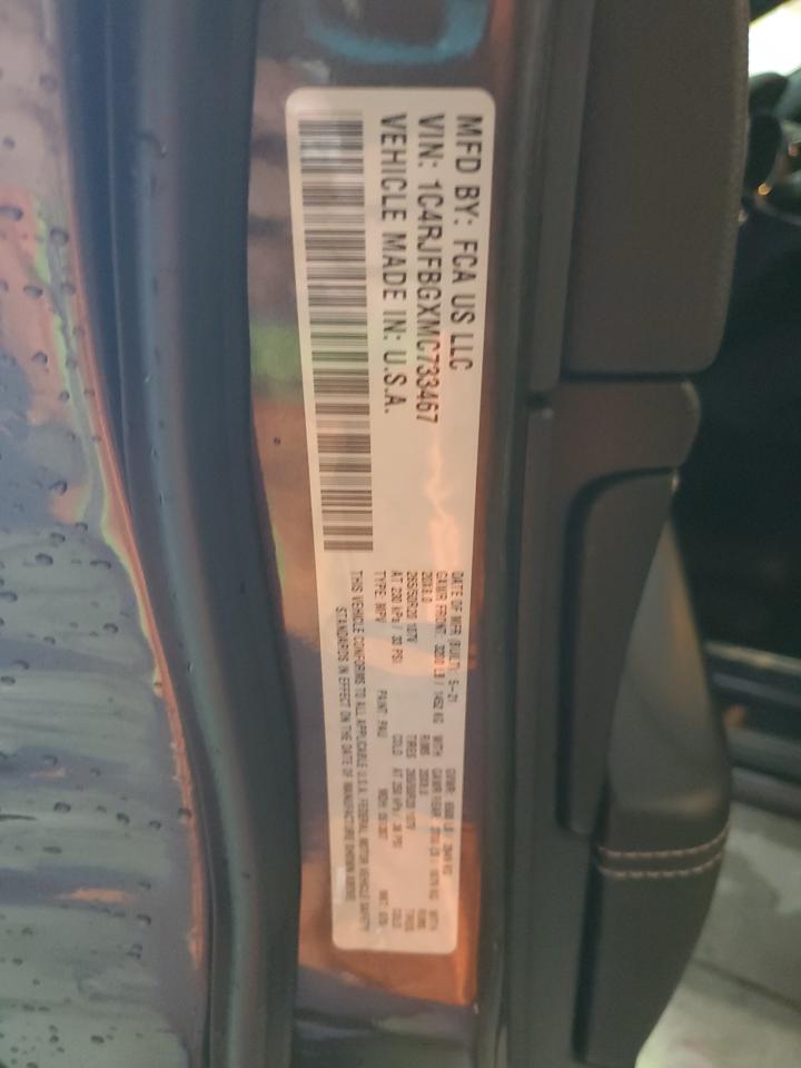 2021 Jeep Grand Cherokee Limited VIN: 1C4RJFBGXMC733467 Lot: 86181605