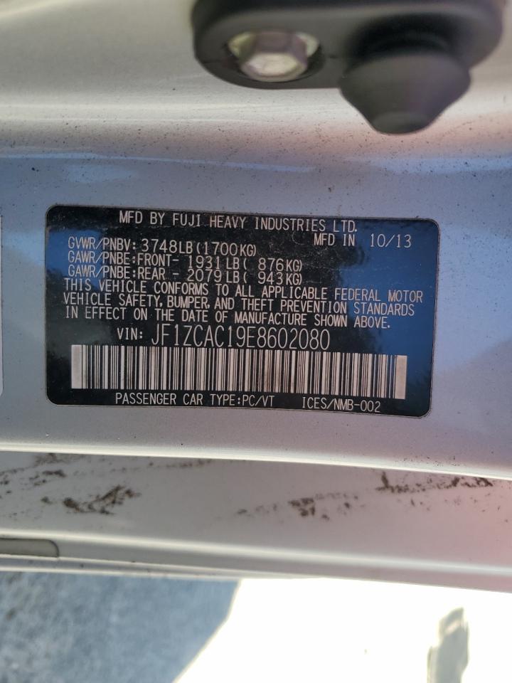 2014 Subaru Brz 2.0 Limited VIN: JF1ZCAC19E8602080 Lot: 86081685