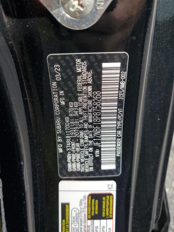 2023 Toyota Gr 86 Premium VIN: JF1ZNBF18P8758268 Lot: 85340915