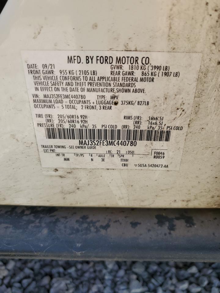 2021 Ford Ecosport S VIN: MAJ3S2FE3MC440780 Lot: 82641535