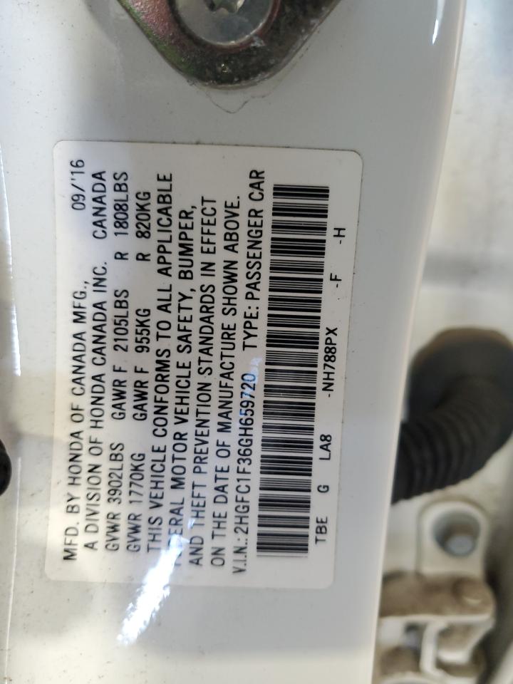 2016 Honda Civic Ex VIN: 2HGFC1F36GH659720 Lot: 85085645