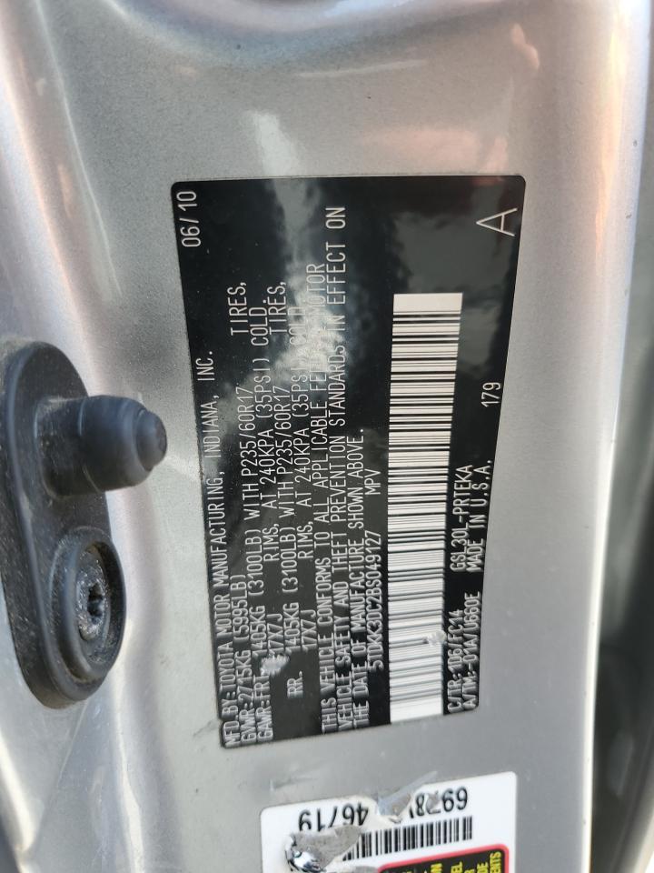 2011 Toyota Sienna Le VIN: 5TDKK3DC2BS049127 Lot: 85179415