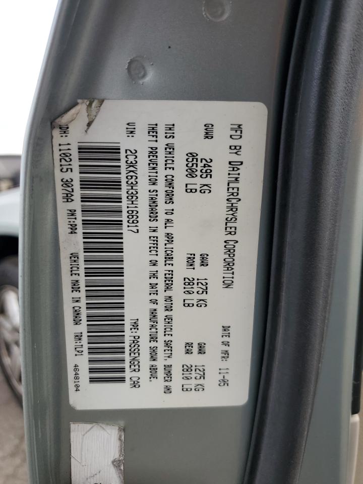 2006 Chrysler 300C VIN: 2C3KK63H36H166917 Lot: 85285555