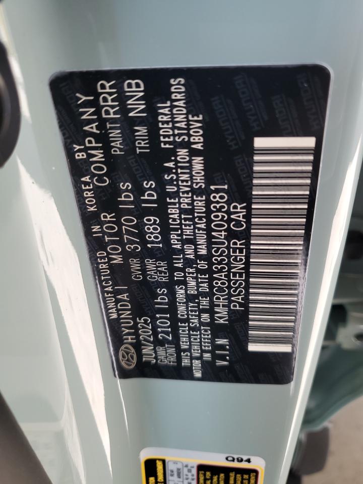 2025 Hyundai Venue Sel VIN: KMHRC8A33SU409381 Lot: 84897665